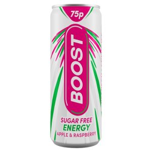 Boost Energy Apple & Raspberry Sugar Free 250ml 75p